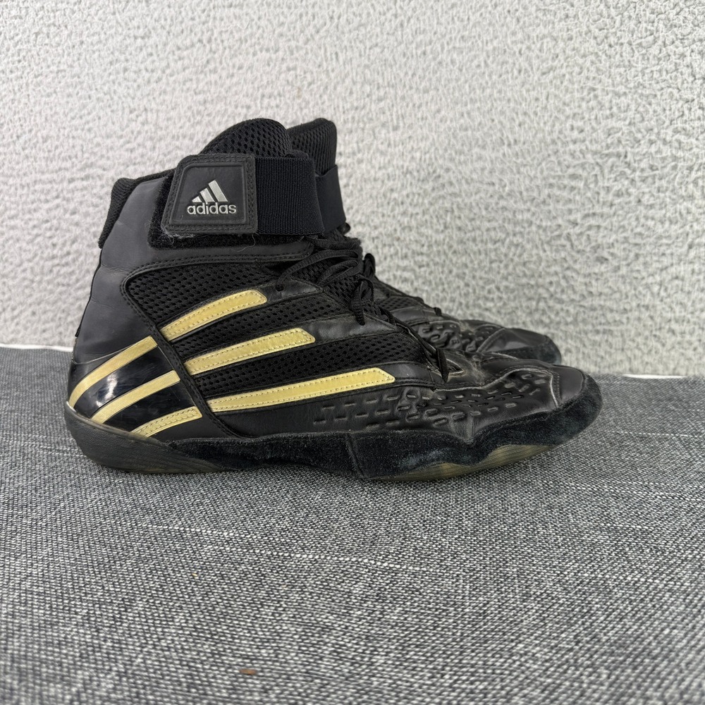 Adidas Attaak II Wrestling Shoes Mens 10 Black Gold Vintage 2006 Boot Rare